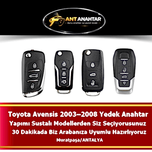 Toyota Avensis 2003–08 Yedek Anahtarı Bakı