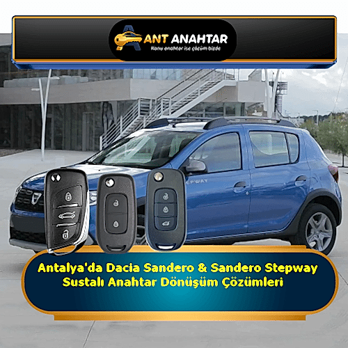 Dacia Sandero Sustalı Yedek Anahtar Yapımı
