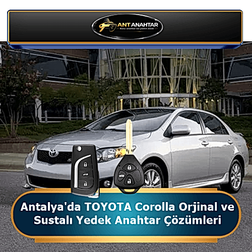 Toyota Corolla 2007–2013 Yedek Anahtar Yapımı Bakı