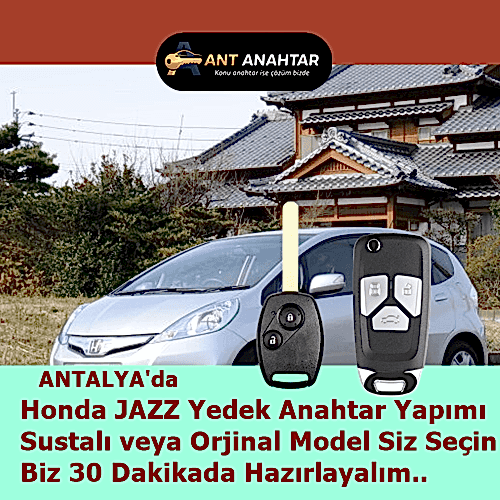Honda Jazz 2008–2014 Yedek Anahtar Yapımı Bakı