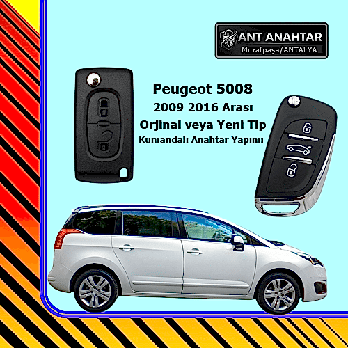 Peugeot 5008 (2009-2016) Anahtarı Bakı